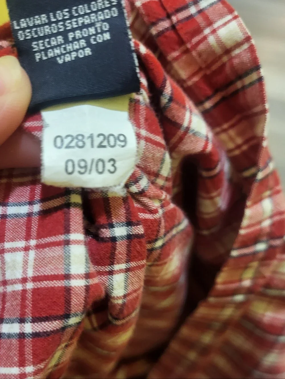 🩷Y2K Boys Tommy Hilfiger Red &White Plaid Short-Sleeve Size 7Y